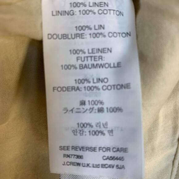 J Crew Linen Women's Size 2 Faux Wrap Mini Skirt Blue Strip - Picture 9 of 10